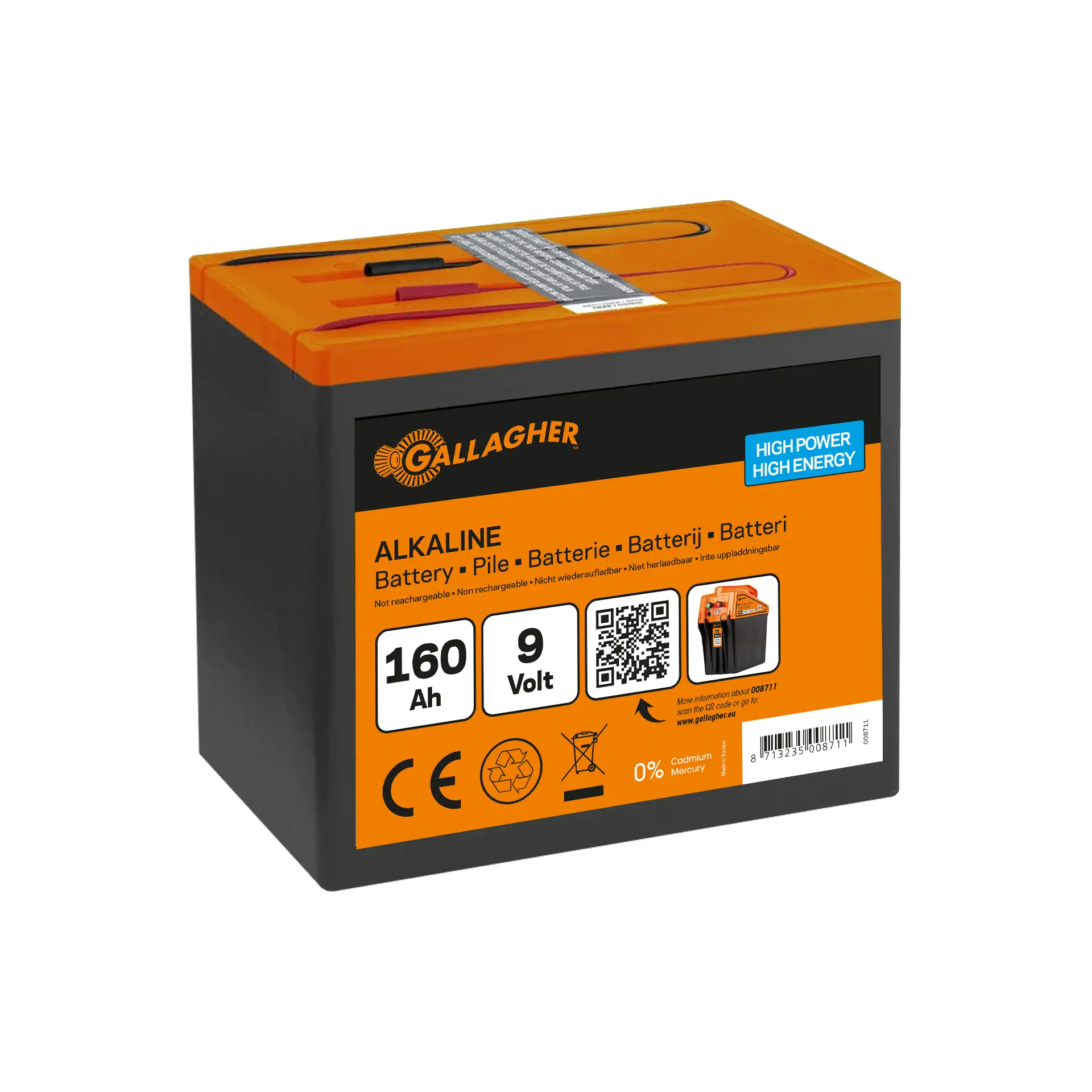 Gallagher Powerpack Battery (9v/ 160Ah)